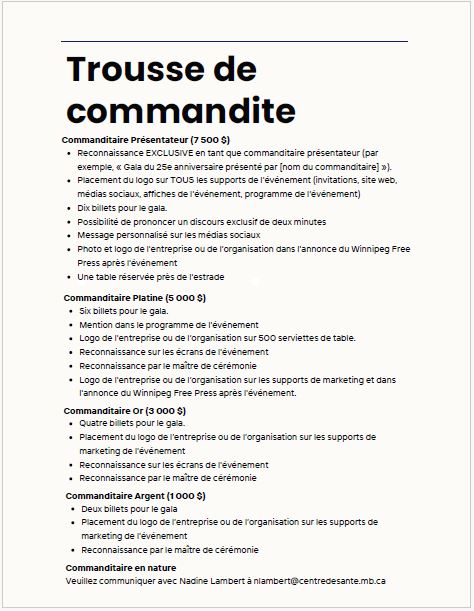 propostion de commandite – page 6