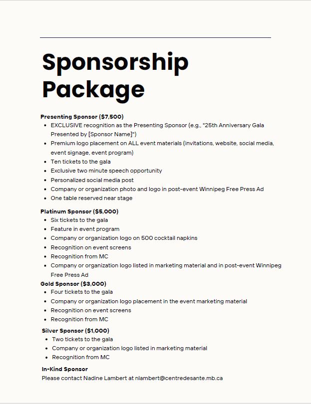 sponsorship package – page 6